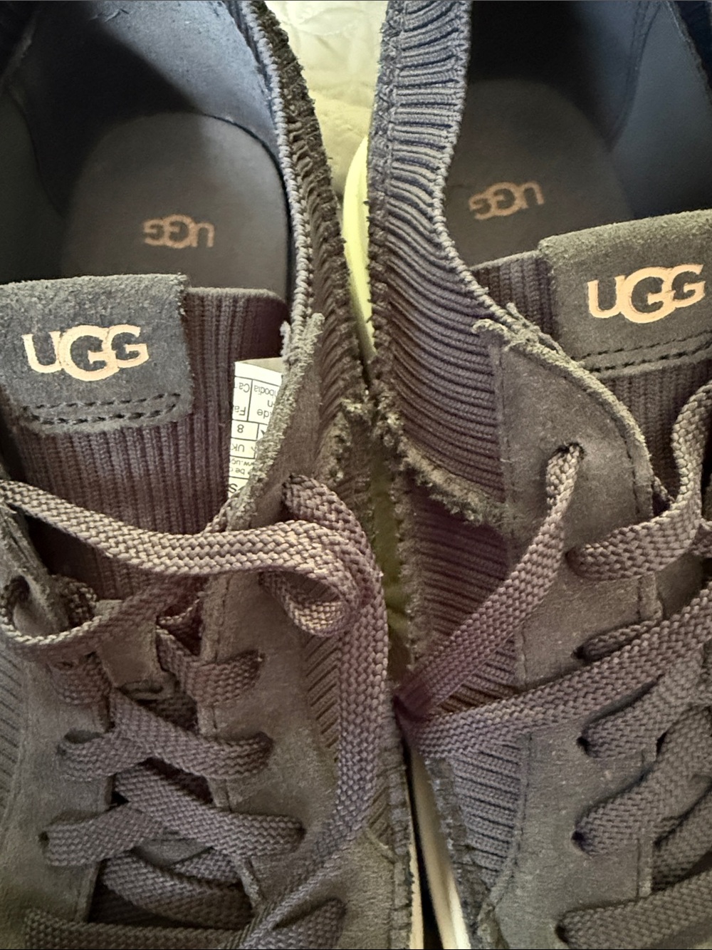 UGG Men’s Grey Suede Lace-Up Sneakers